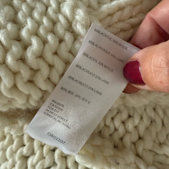 Anthropologie Grazia Chunky wool colorful Striped Cardigan like Mr Mittens Gogo - Picture 8 of 12